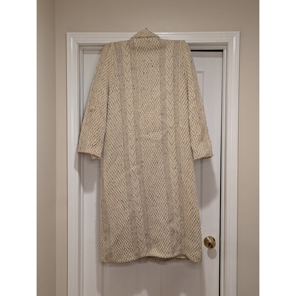 Vintage Branigan Weavers Size Medium Wool Crochet Long Sweater Jacket Ireland - Picture 8 of 11